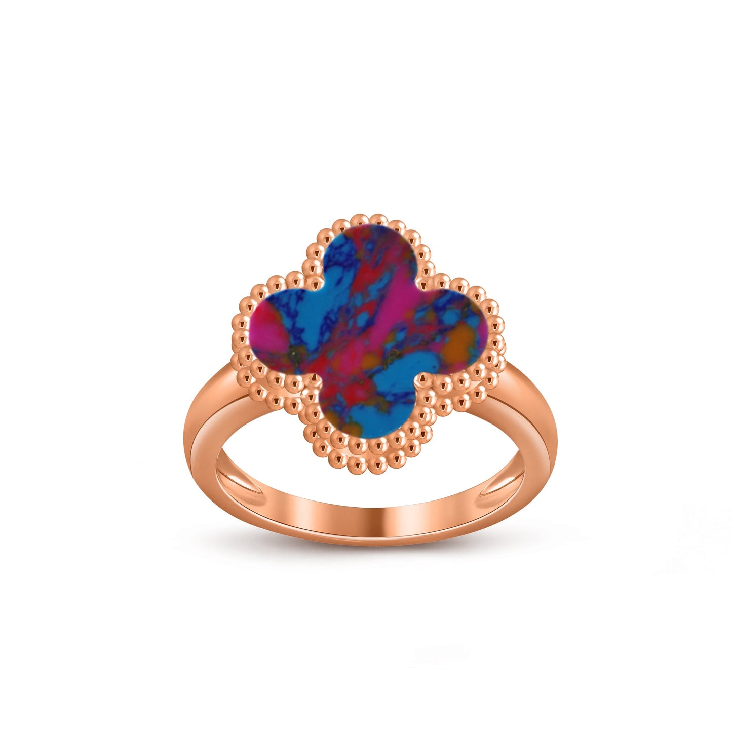 [KELA]LUCKY CLOVER VINTAGE ROSE GOLD RING COLLECTION
