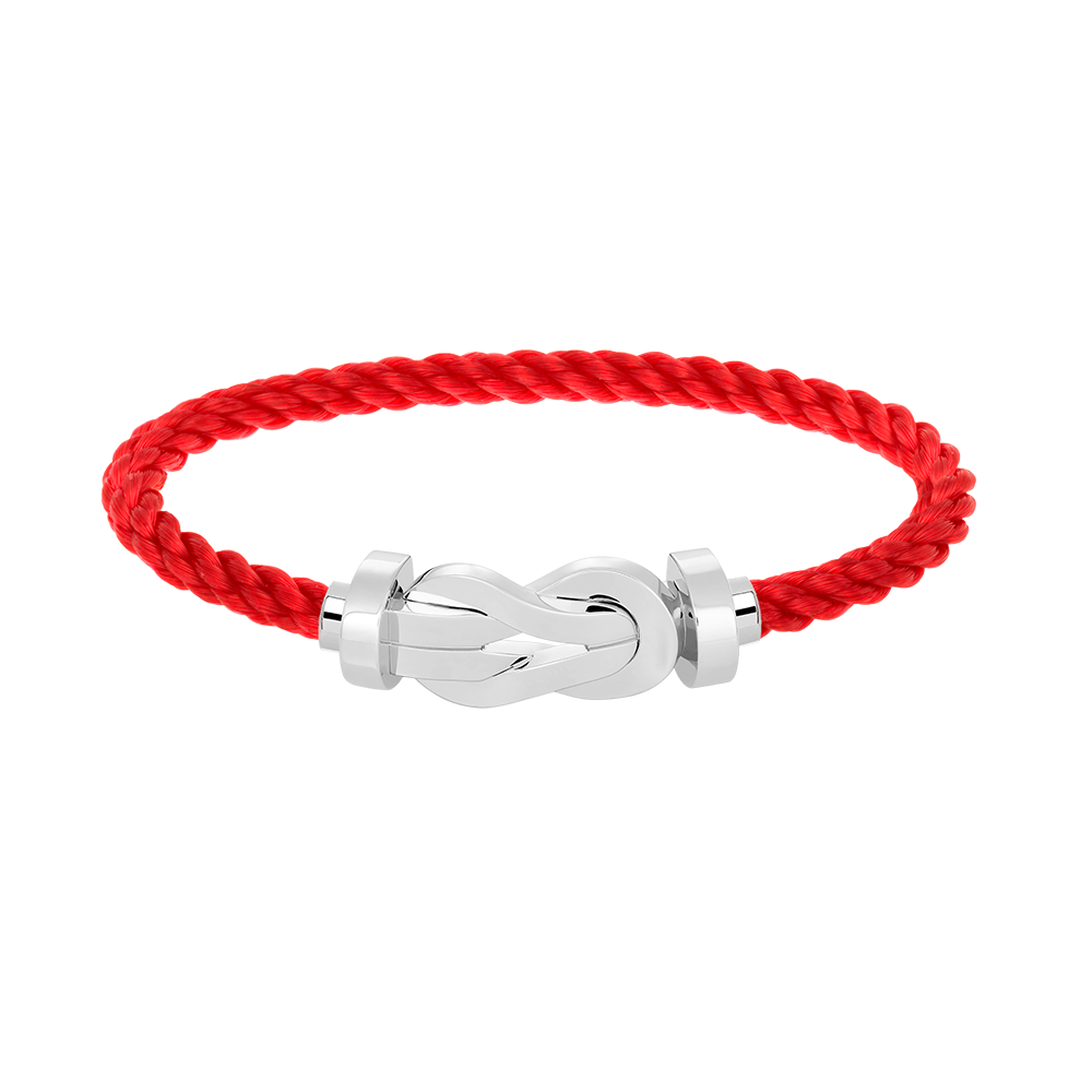 [KELA]LARGE 8-FIGURE BUCKLE BRACELET - WHITE GOLD