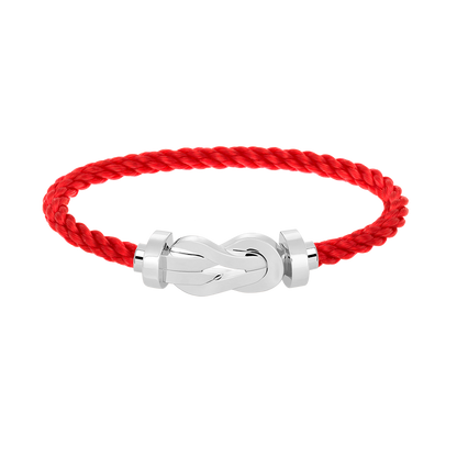 [KELA]LARGE 8-FIGURE BUCKLE BRACELET - WHITE GOLD