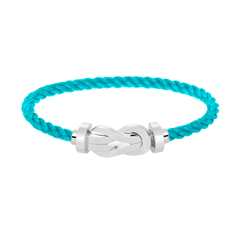 [KELA]LARGE 8-FIGURE BUCKLE BRACELET - WHITE GOLD