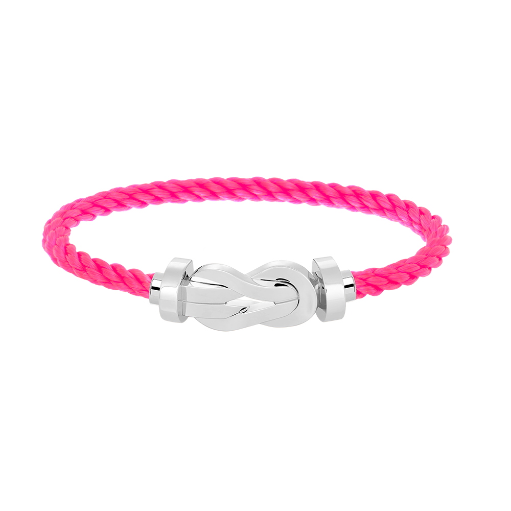 [KELA]LARGE 8-FIGURE BUCKLE BRACELET - WHITE GOLD