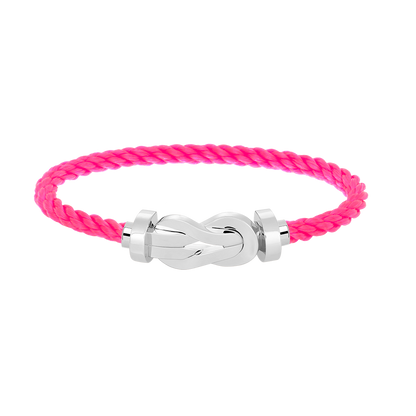 [KELA]LARGE 8-FIGURE BUCKLE BRACELET - WHITE GOLD