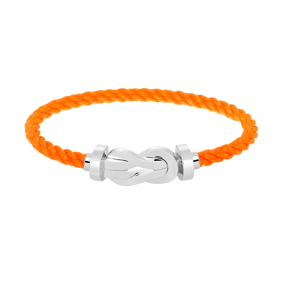 [KELA]LARGE 8-FIGURE BUCKLE BRACELET - WHITE GOLD