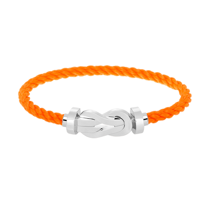 [KELA]LARGE 8-FIGURE BUCKLE BRACELET - WHITE GOLD