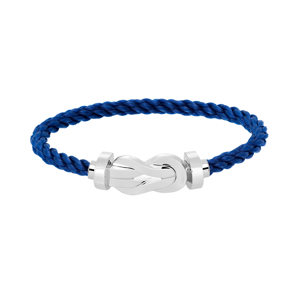 [KELA]LARGE 8-FIGURE BUCKLE BRACELET - WHITE GOLD