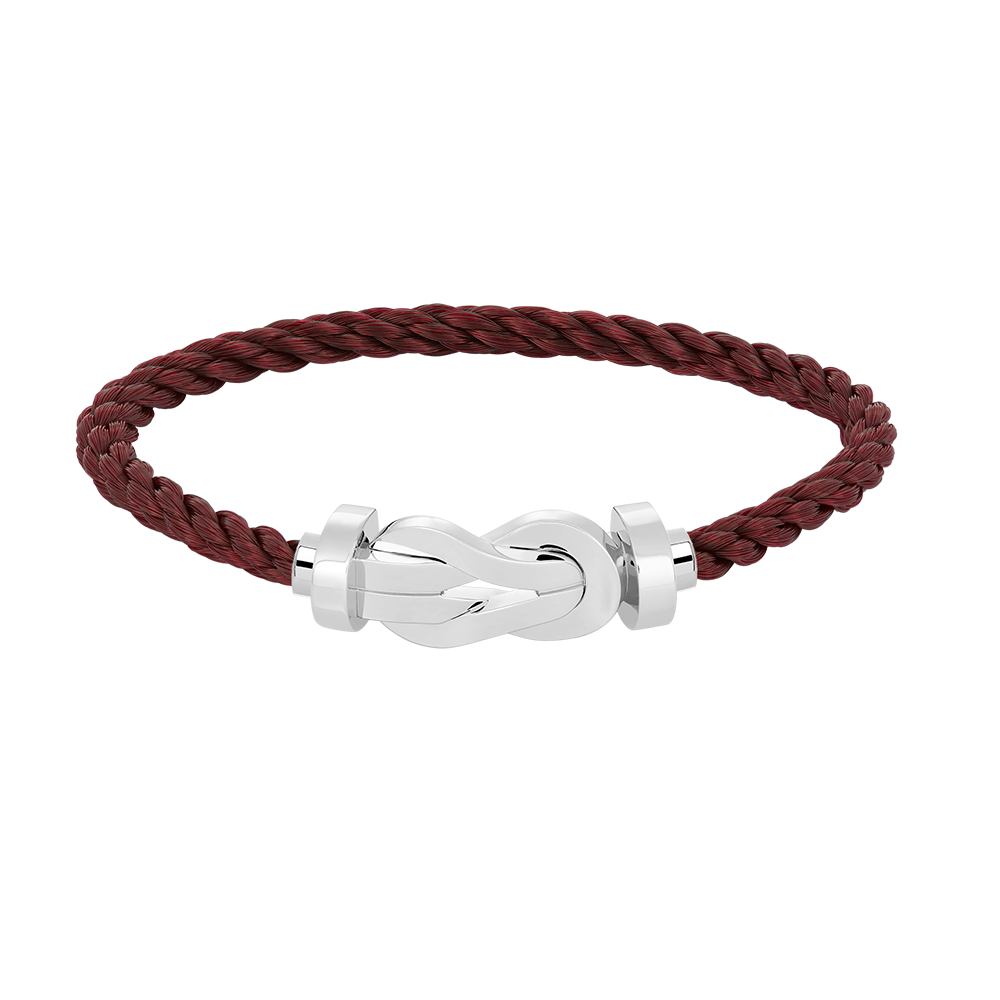 [KELA]LARGE 8-FIGURE BUCKLE BRACELET - WHITE GOLD