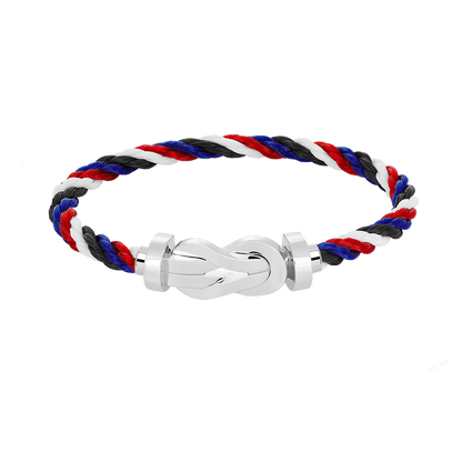 [KELA]LARGE 8-FIGURE BUCKLE BRACELET - WHITE GOLD