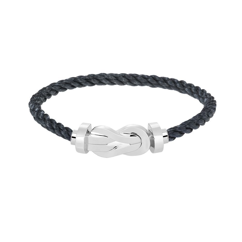 [KELA]LARGE 8-FIGURE BUCKLE BRACELET - WHITE GOLD