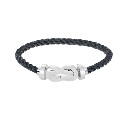[KELA]LARGE 8-FIGURE BUCKLE BRACELET - WHITE GOLD