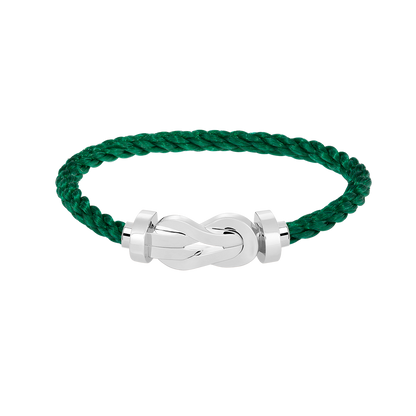 [KELA]LARGE 8-FIGURE BUCKLE BRACELET - WHITE GOLD