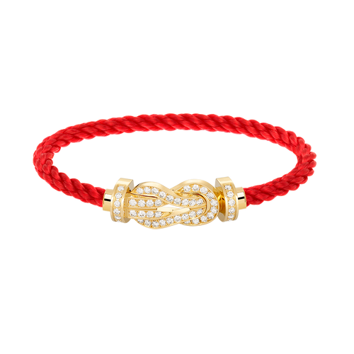[KELA]LARGE 8-FIGURE BUCKLE FULL DIAMOND BRACELET - GOLD