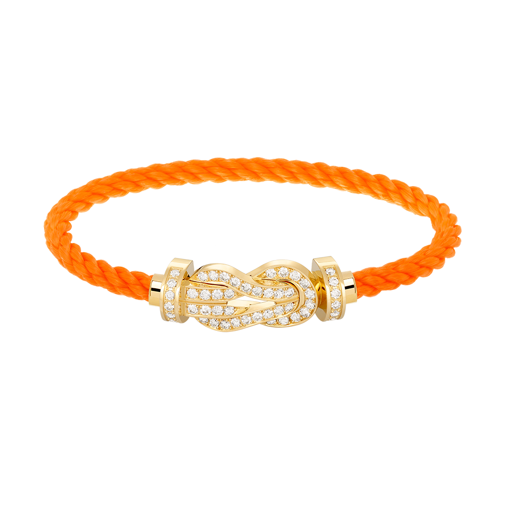 [KELA]LARGE 8-FIGURE BUCKLE FULL DIAMOND BRACELET - GOLD