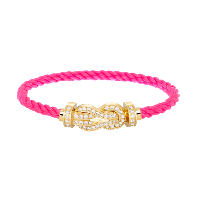 [KELA]LARGE 8-FIGURE BUCKLE FULL DIAMOND BRACELET - GOLD