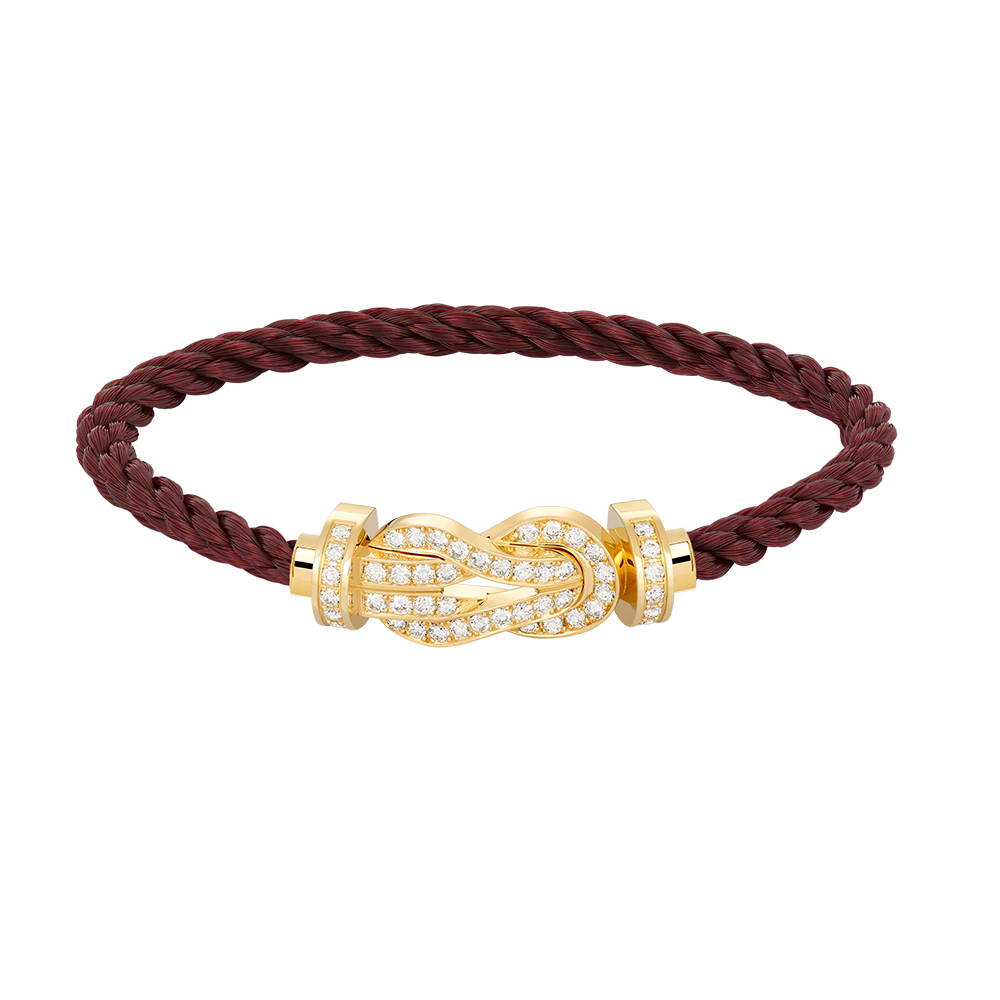 [KELA]LARGE 8-FIGURE BUCKLE FULL DIAMOND BRACELET - GOLD