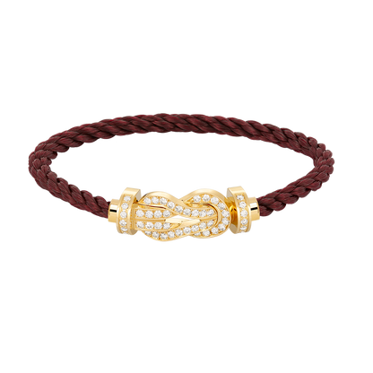 [KELA]LARGE 8-FIGURE BUCKLE FULL DIAMOND BRACELET - GOLD