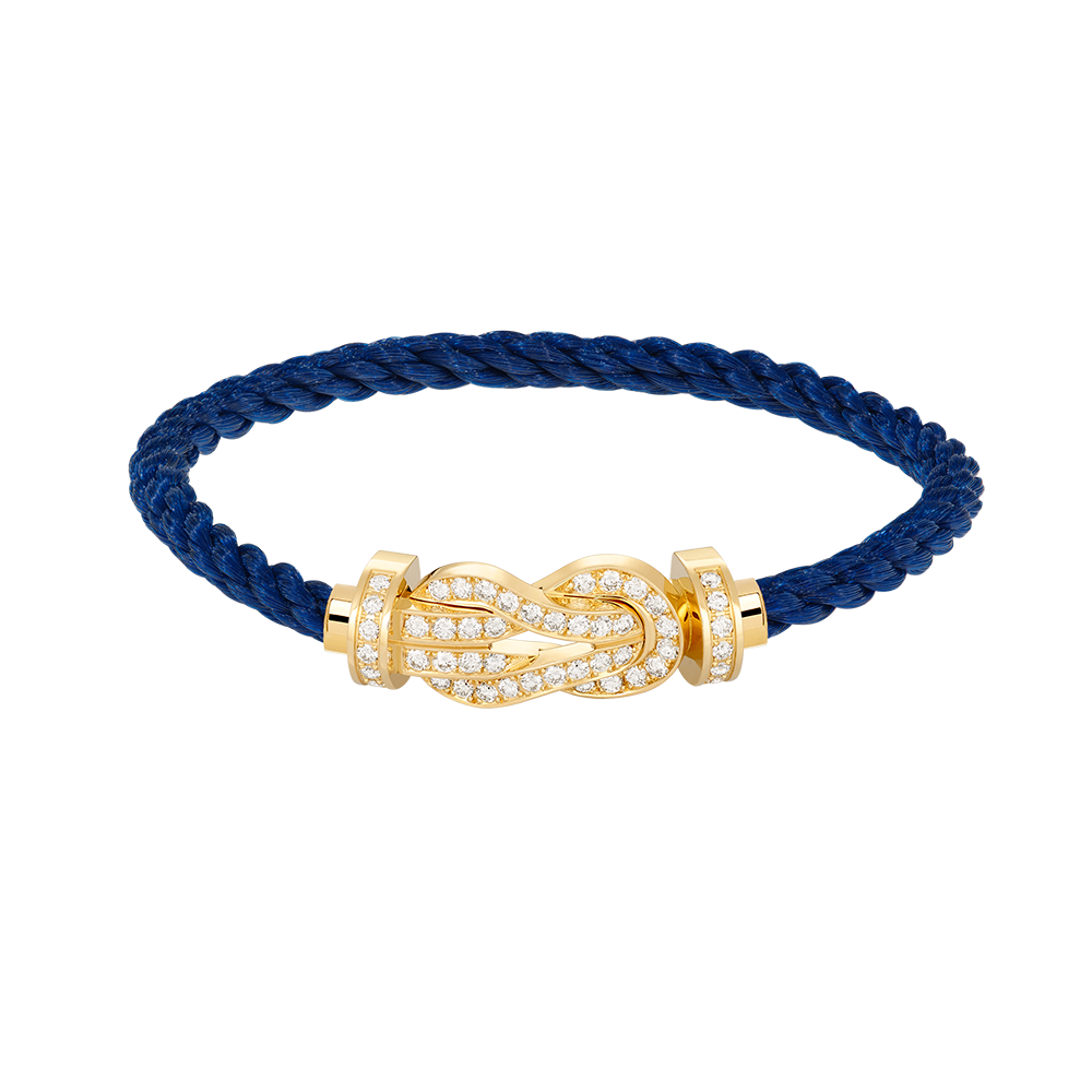 [KELA]LARGE 8-FIGURE BUCKLE FULL DIAMOND BRACELET - GOLD