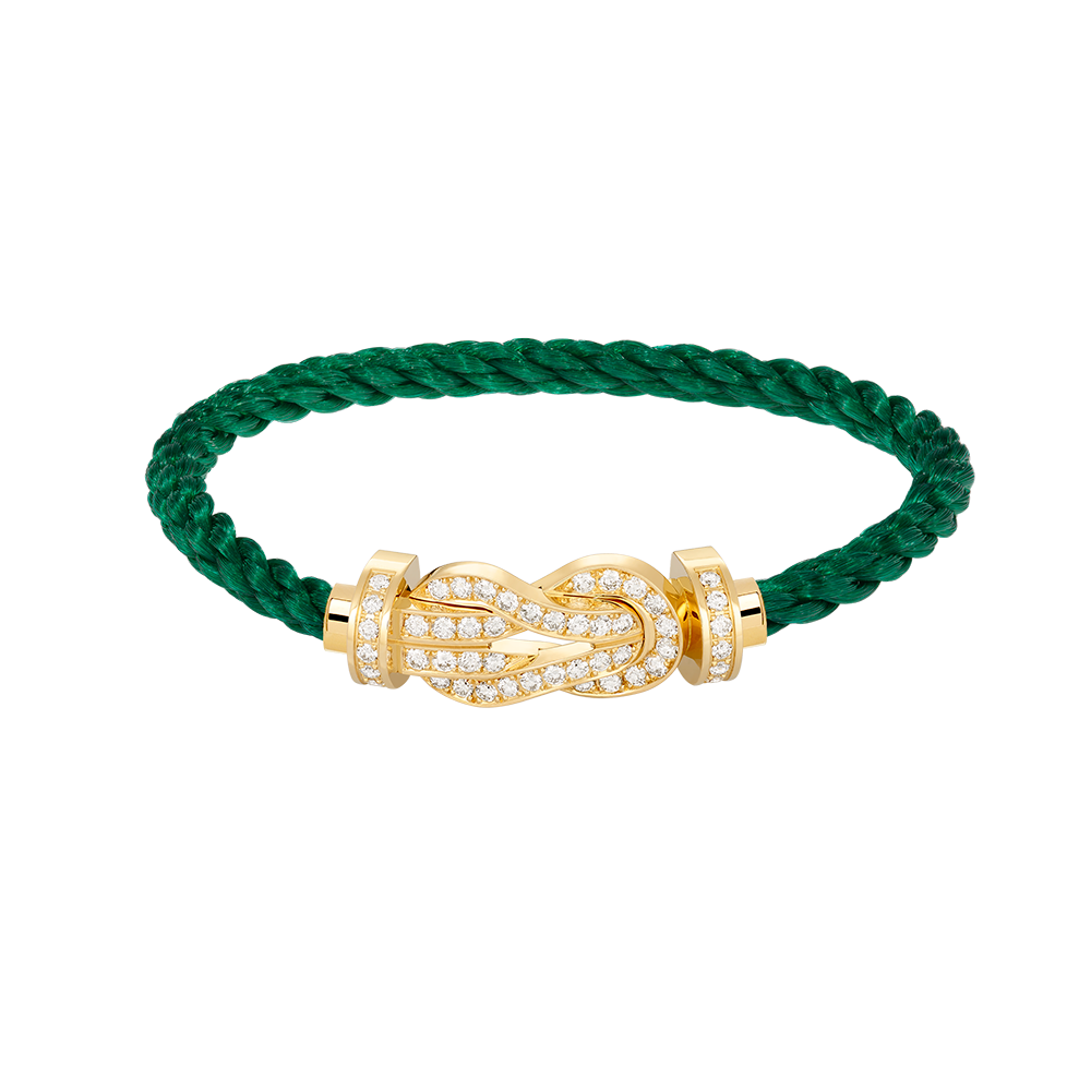 [KELA]LARGE 8-FIGURE BUCKLE FULL DIAMOND BRACELET - GOLD
