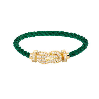 [KELA]LARGE 8-FIGURE BUCKLE FULL DIAMOND BRACELET - GOLD