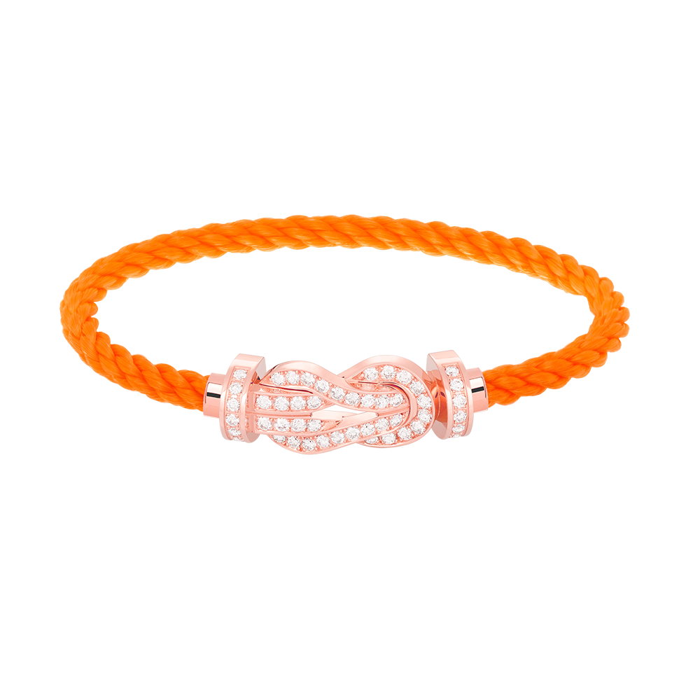 [KELA]LARGE 8-FIGURE BUCKLE FULL DIAMOND BRACELET - ROSE GOLD