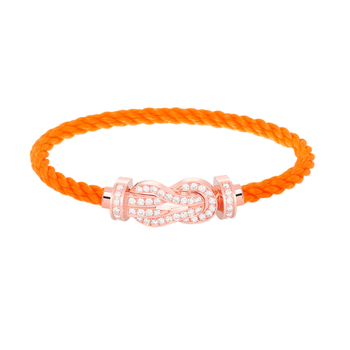 [KELA]LARGE 8-FIGURE BUCKLE FULL DIAMOND BRACELET - ROSE GOLD