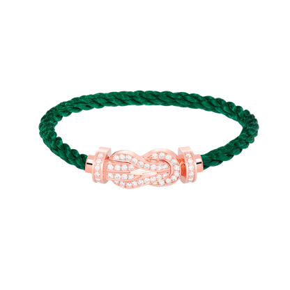 [KELA]LARGE 8-FIGURE BUCKLE FULL DIAMOND BRACELET - ROSE GOLD
