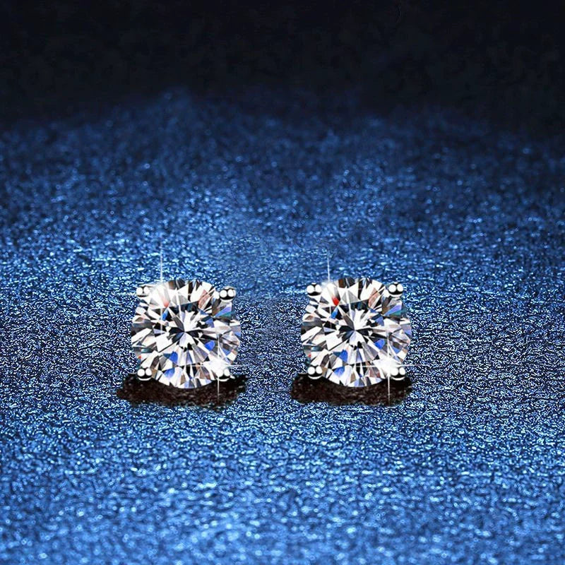 [KELA]FOUR-PRONG MOISSANITE EARRINGS