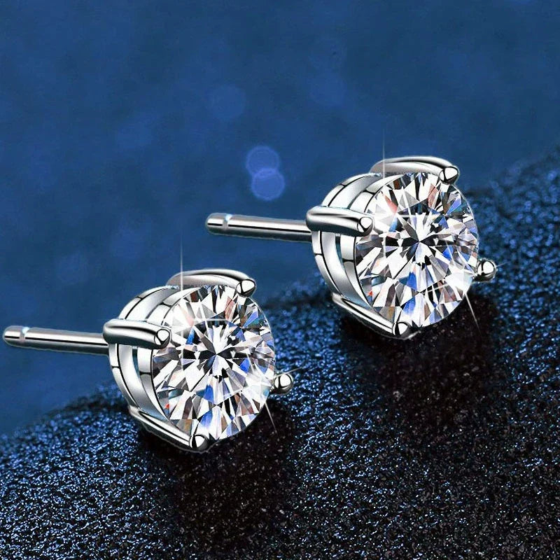 [KELA]FOUR-PRONG MOISSANITE EARRINGS