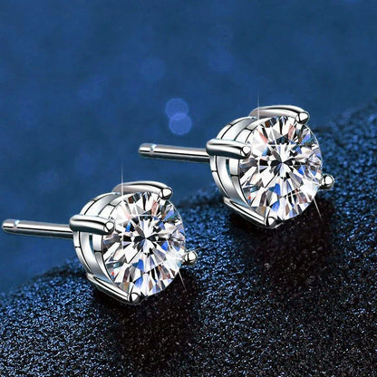 [KELA]FOUR-PRONG MOISSANITE EARRINGS