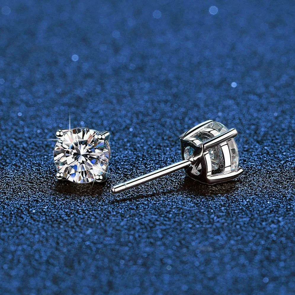 [KELA]FOUR-PRONG MOISSANITE EARRINGS