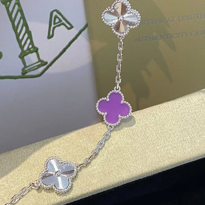 [KELA]LUCKY CLOVER 5-MOTIF BRACELET - VIOLET COLLECTION