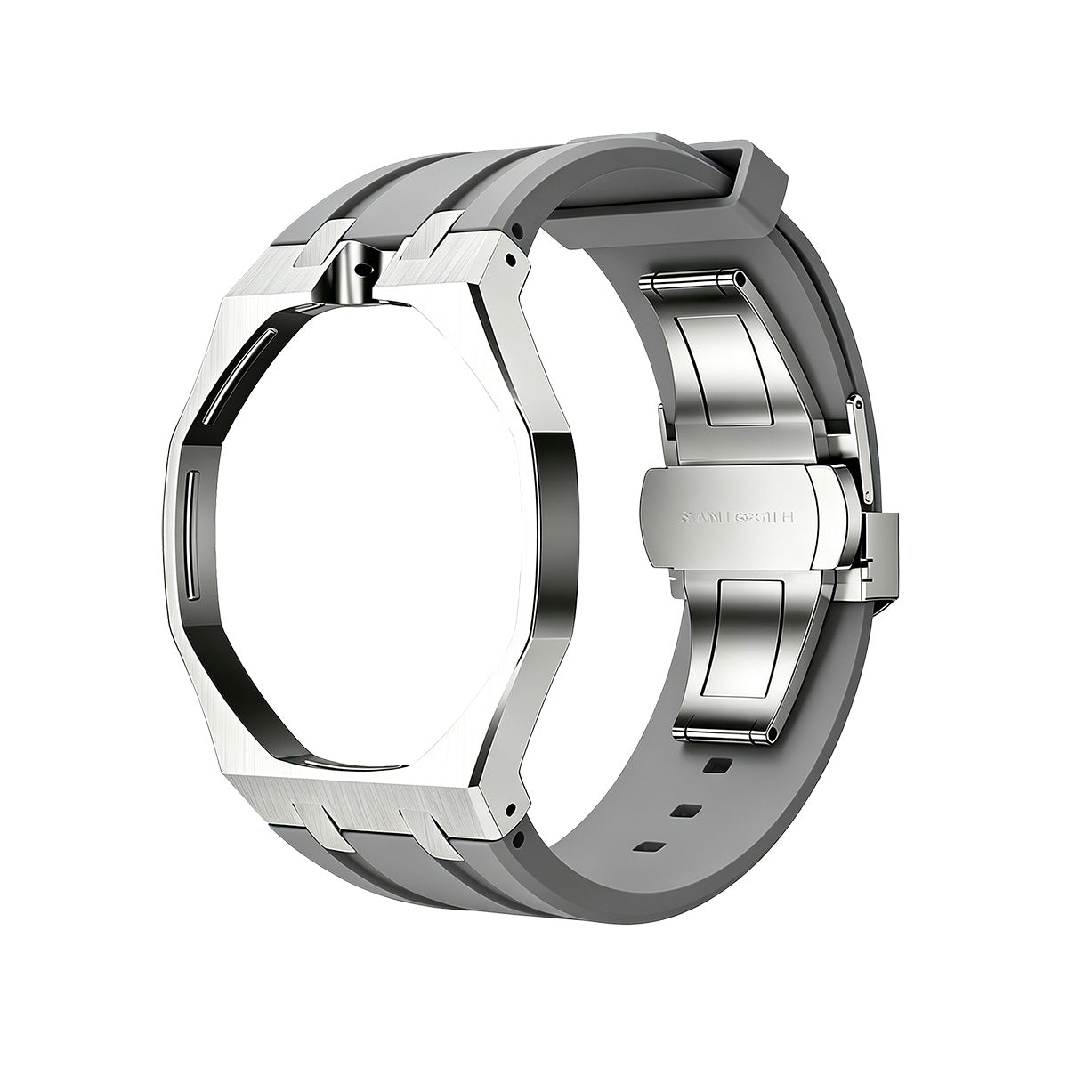 [KELA]OAK POP GRAY STEEL SILICONE STRAP