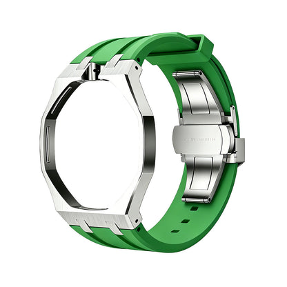[KELA]OAK POP GREEN STEEL SILICONE STRAP