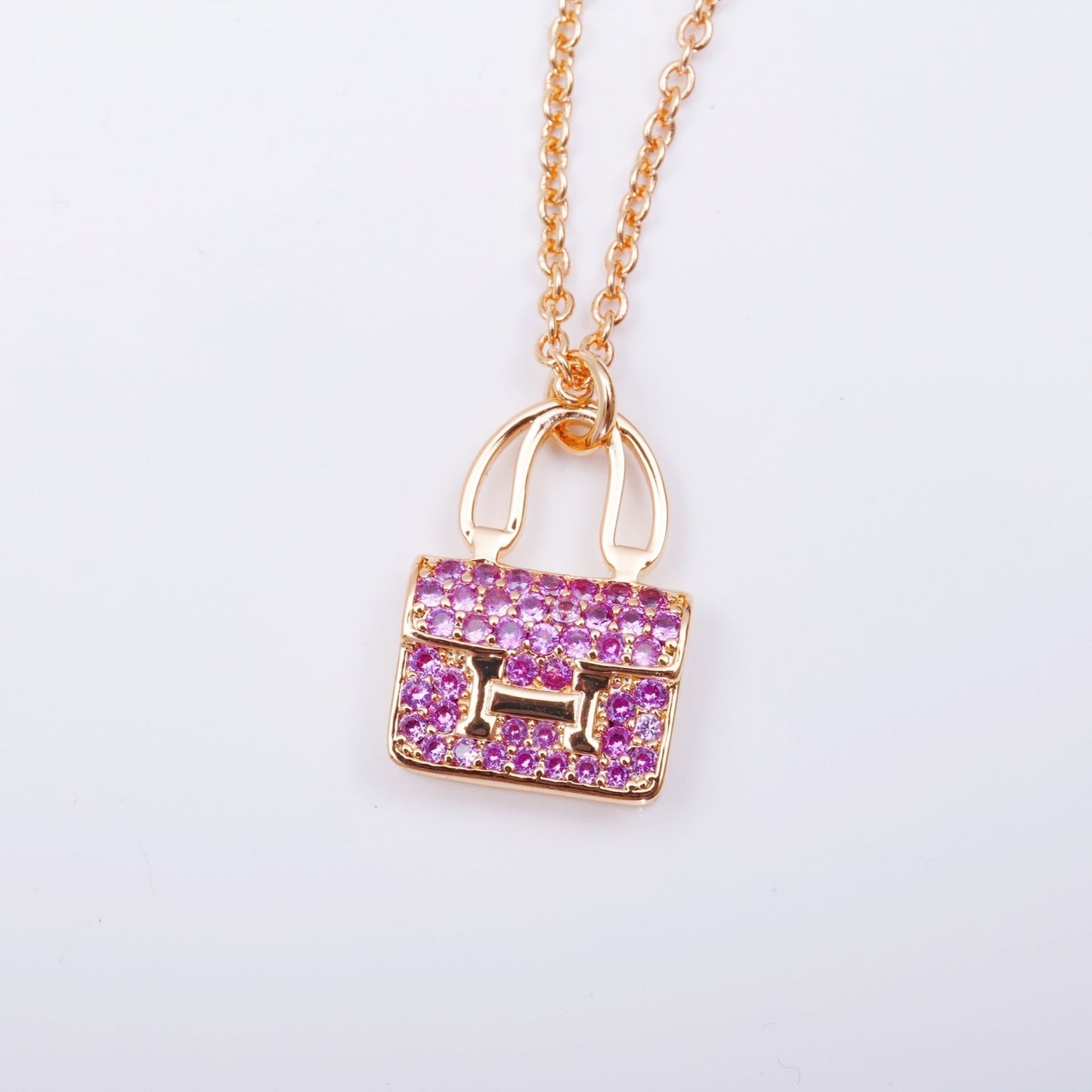 [KELA]CONSTANCE PEDANT PURPLE DIAMOND NECKLACE