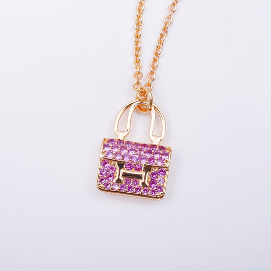 [KELA]CONSTANCE PEDANT PURPLE DIAMOND NECKLACE