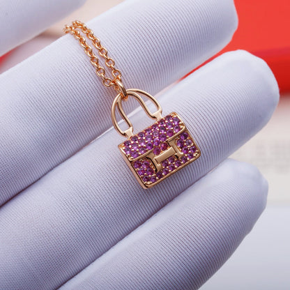 [KELA]CONSTANCE PEDANT PURPLE DIAMOND NECKLACE