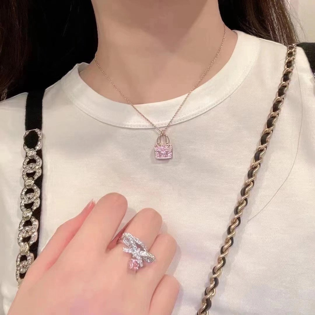 [KELA]CONSTANCE PEDANT PURPLE DIAMOND NECKLACE