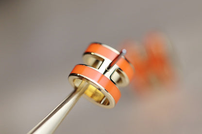[KELA]MINI POP H EARRINGS ORANGE