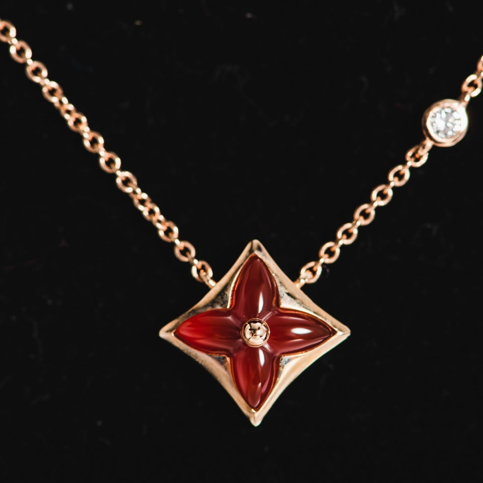 [KELA]STAR NECKLACE ROSE GOLD 1 DIAMOND