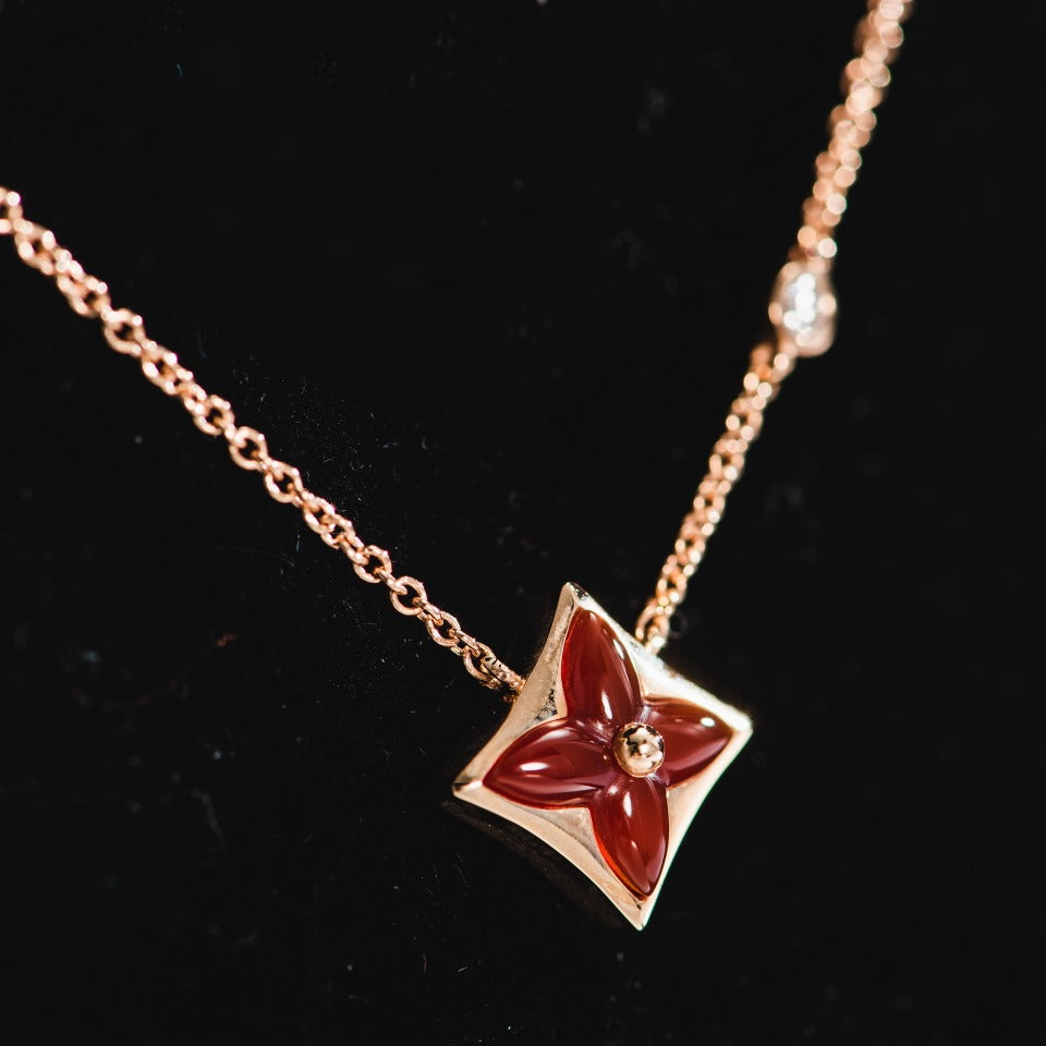 [KELA]STAR NECKLACE ROSE GOLD 1 DIAMOND
