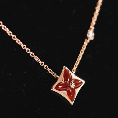 [KELA]STAR NECKLACE ROSE GOLD 1 DIAMOND