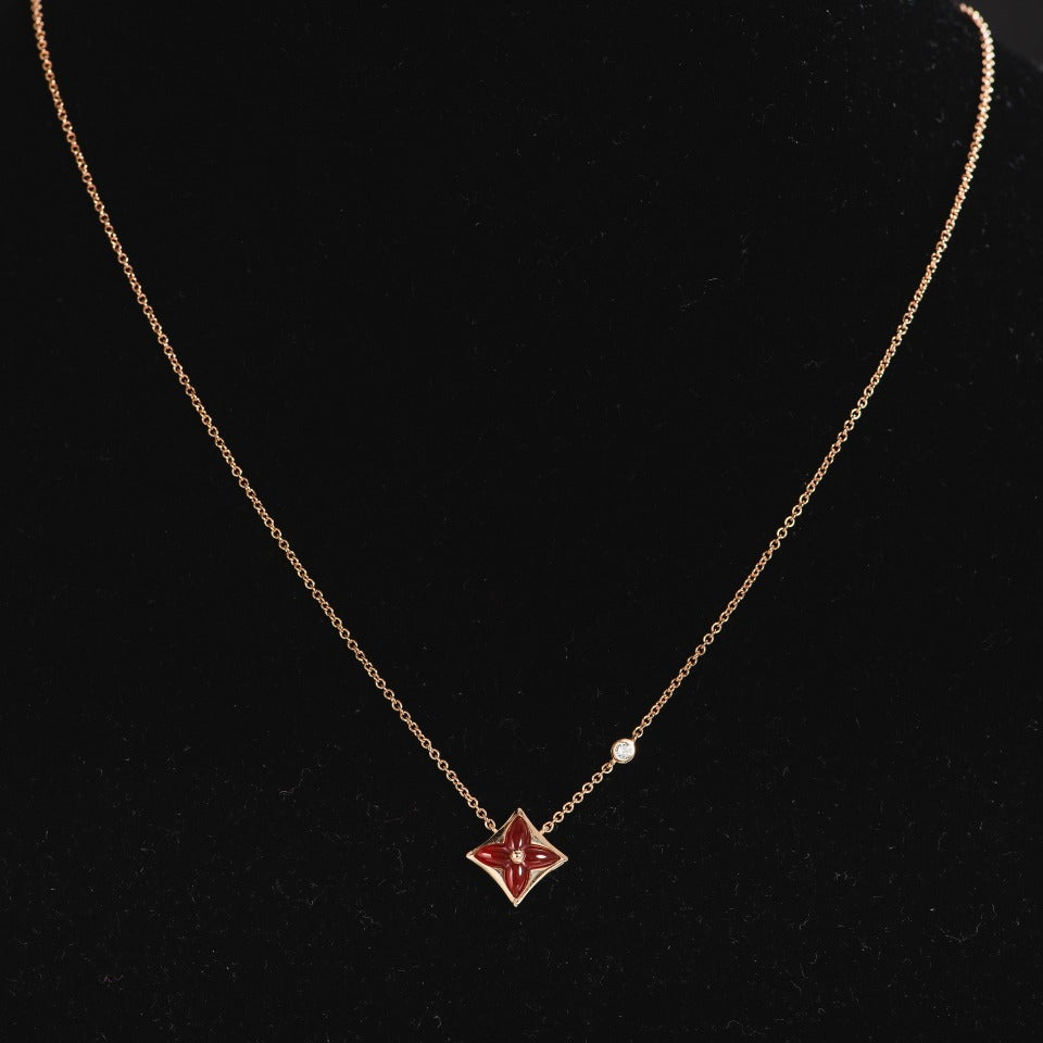 [KELA]STAR NECKLACE ROSE GOLD 1 DIAMOND