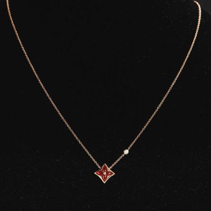 [KELA]STAR NECKLACE ROSE GOLD 1 DIAMOND