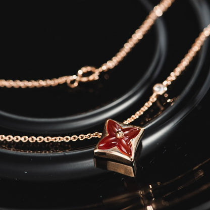 [KELA]STAR NECKLACE ROSE GOLD 1 DIAMOND