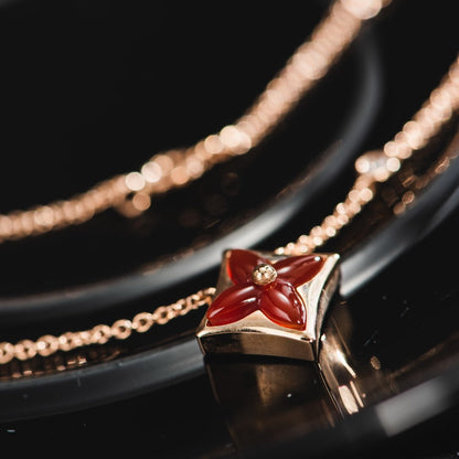 [KELA]STAR NECKLACE ROSE GOLD 1 DIAMOND