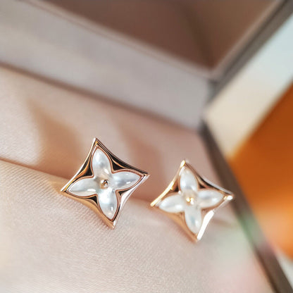 [KELA]STAR MOP ROSE GOLD EARRINGS