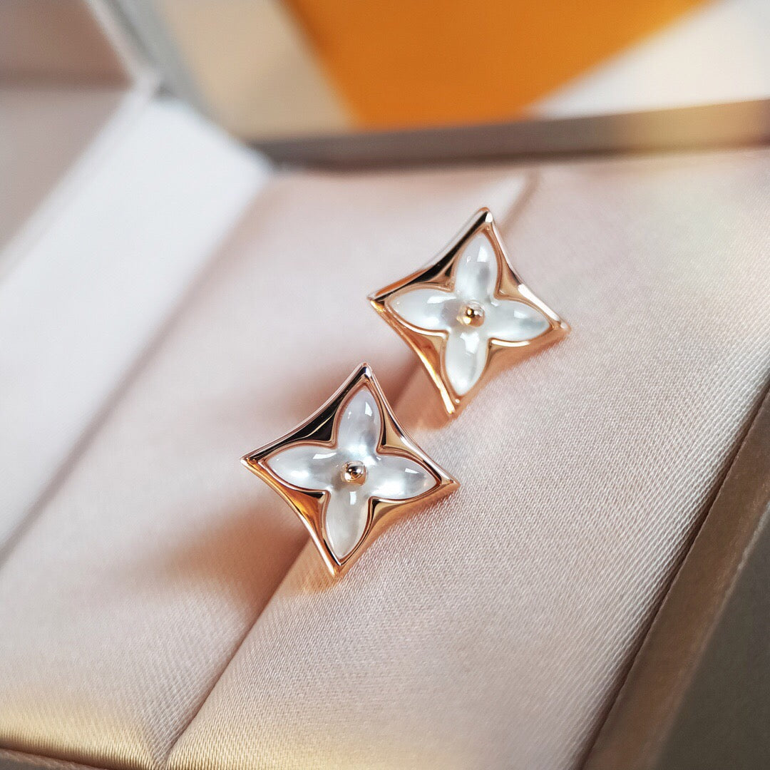 [KELA]STAR MOP ROSE GOLD EARRINGS