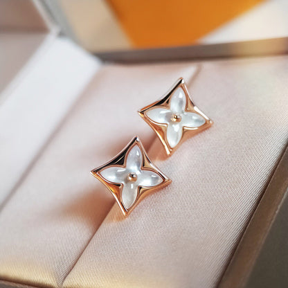 [KELA]STAR MOP ROSE GOLD EARRINGS