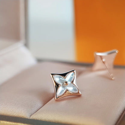 [KELA]STAR MOP ROSE GOLD EARRINGS
