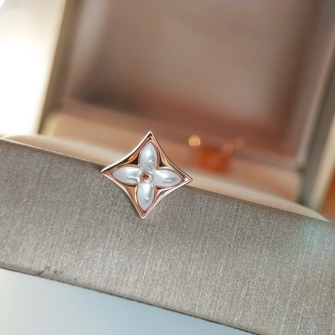 [KELA]STAR MOP ROSE GOLD EARRINGS