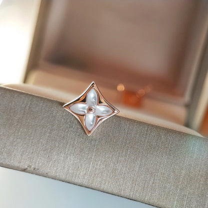 [KELA]STAR MOP ROSE GOLD EARRINGS